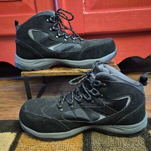 NWOT Walkchic Mens 14 Steel Toe Boot Black Suede Nylon Tennis Shoe Base Confort